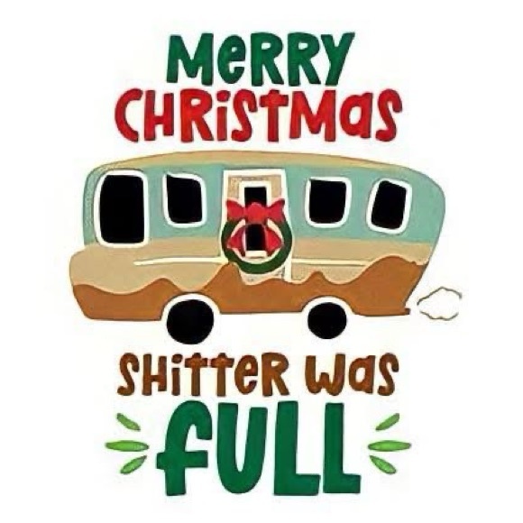 Merry Christmas Camper Sign - Green and Brown kitchen hand towel - Picture 1 of 4